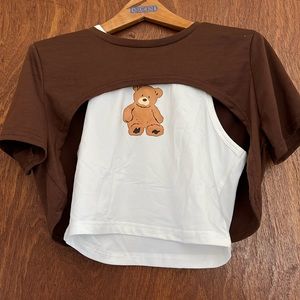 Double shirt crop top